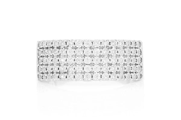 0.20ct Diamond 5 Row Miracle Set Ring 18K Solid Gold - Image 2