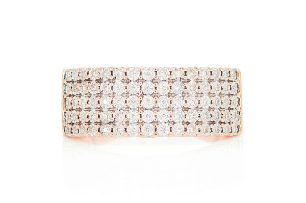 0.20ct Diamond 5 Row Miracle Set Ring 18K Solid Gold - Image 3