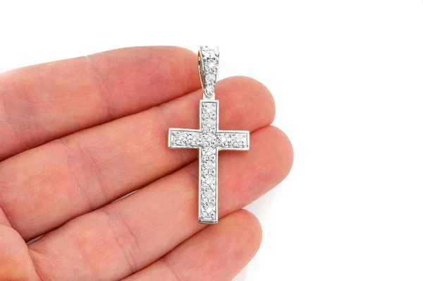 0.25ct Diamond Miracle Set Cross Pendant 18K Solid Gold - Image 6