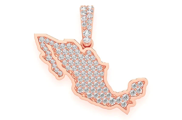 0.33ct Diamond Mexico Pendant 18K Solid Gold - Image 5