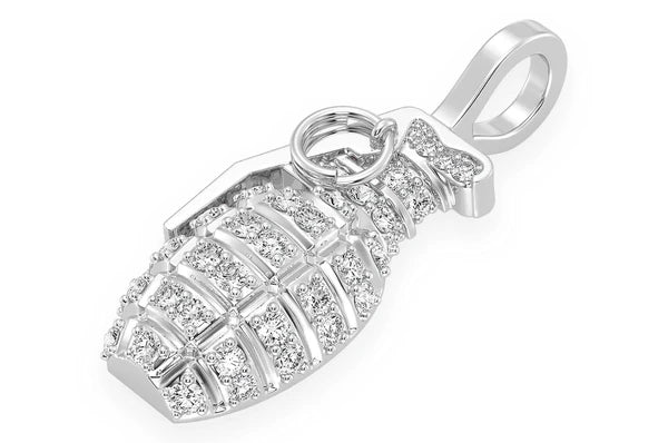 0.40ct Diamond Grenade Pendant 18K Solid Gold - Image 5
