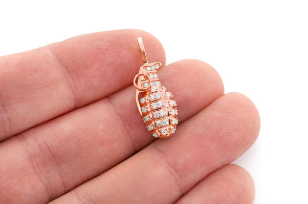 0.40ct Diamond Grenade Pendant 18K Solid Gold - Image 9