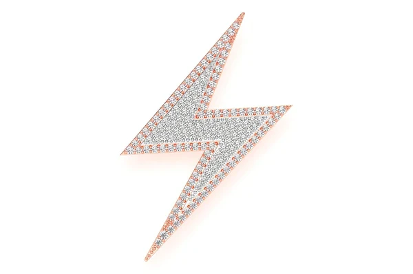 0.50ct Diamond Lightning Bolt Double Layer Pendant 18K Solid Gold - Image 7
