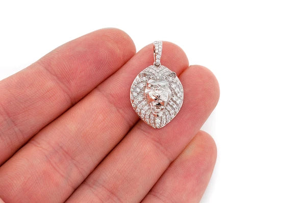 0.50ct Diamond Lion Head Pendant 18K Solid Gold - Image 9
