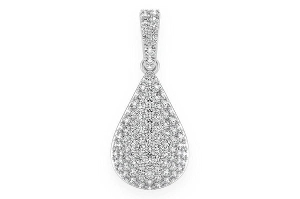 0.60ct Diamond Water Drop Pendant 18K Solid Gold - Image 4