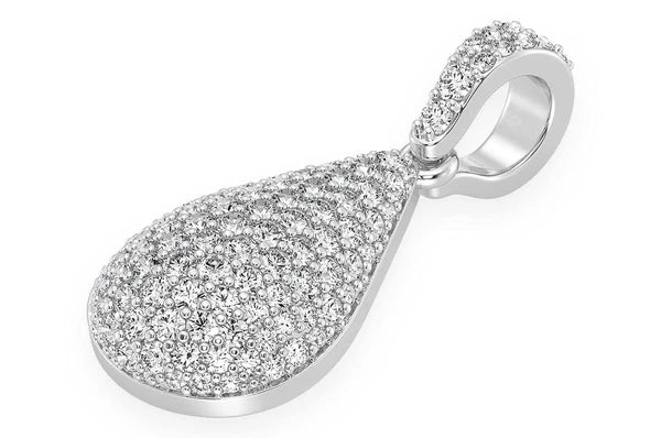 0.60ct Diamond Water Drop Pendant 18K Solid Gold - Image 5