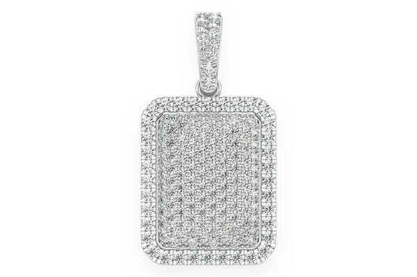 0.65ct Diamond Pillow Double Layer Pendant 18K Solid Gold - Image 4