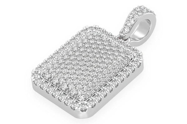 0.65ct Diamond Pillow Double Layer Pendant 18K Solid Gold - Image 5