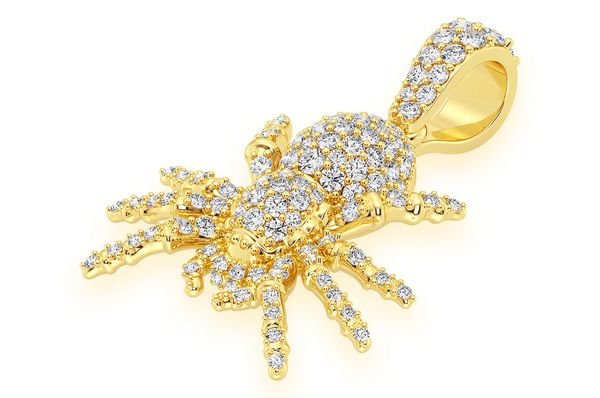 0.70ct Diamond Spider Pendant 18K Solid Gold - Image 2