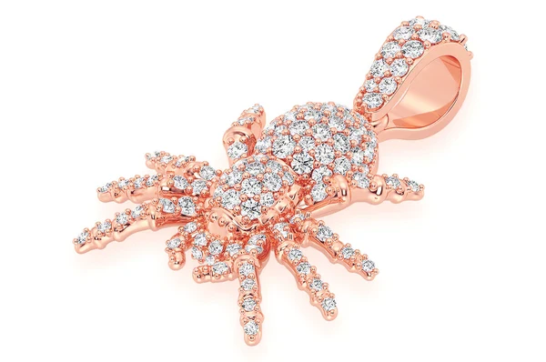 0.70ct Diamond Spider Pendant 18K Solid Gold - Image 7