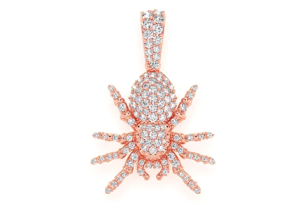 0.70ct Diamond Spider Pendant 18K Solid Gold - Image 8