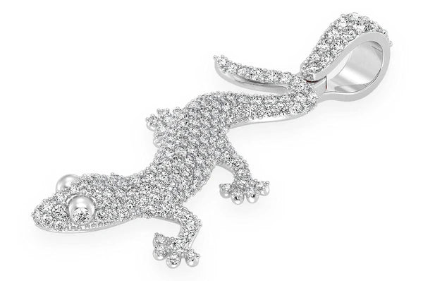1.00ct Diamond Lizard Pendant 18K Solid Gold - Image 5