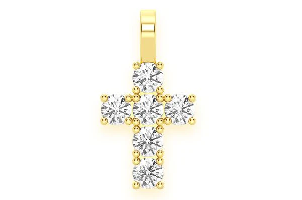 1.25ct Diamond Solitaire 6 Rocks Pendant 18K Solid Gold