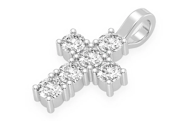 1.25ct Diamond Solitaire 6 Rocks Pendant 18K Solid Gold - Image 5