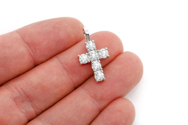 1.25ct Diamond Solitaire 6 Rocks Pendant 18K Solid Gold - Image 6