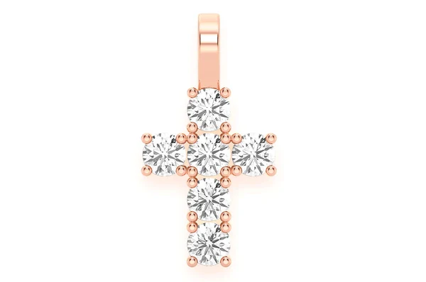 1.25ct Diamond Solitaire 6 Rocks Pendant 18K Solid Gold - Image 7
