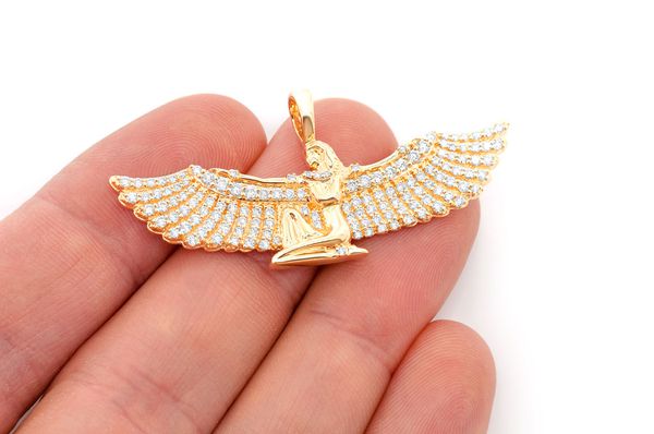1.33ct Diamond Ma'at Pendant 18K Solid Gold - Image 3