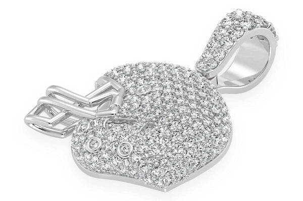 1.50ct Diamond Football Helmet Pendant 18K Solid Gold - Image 4