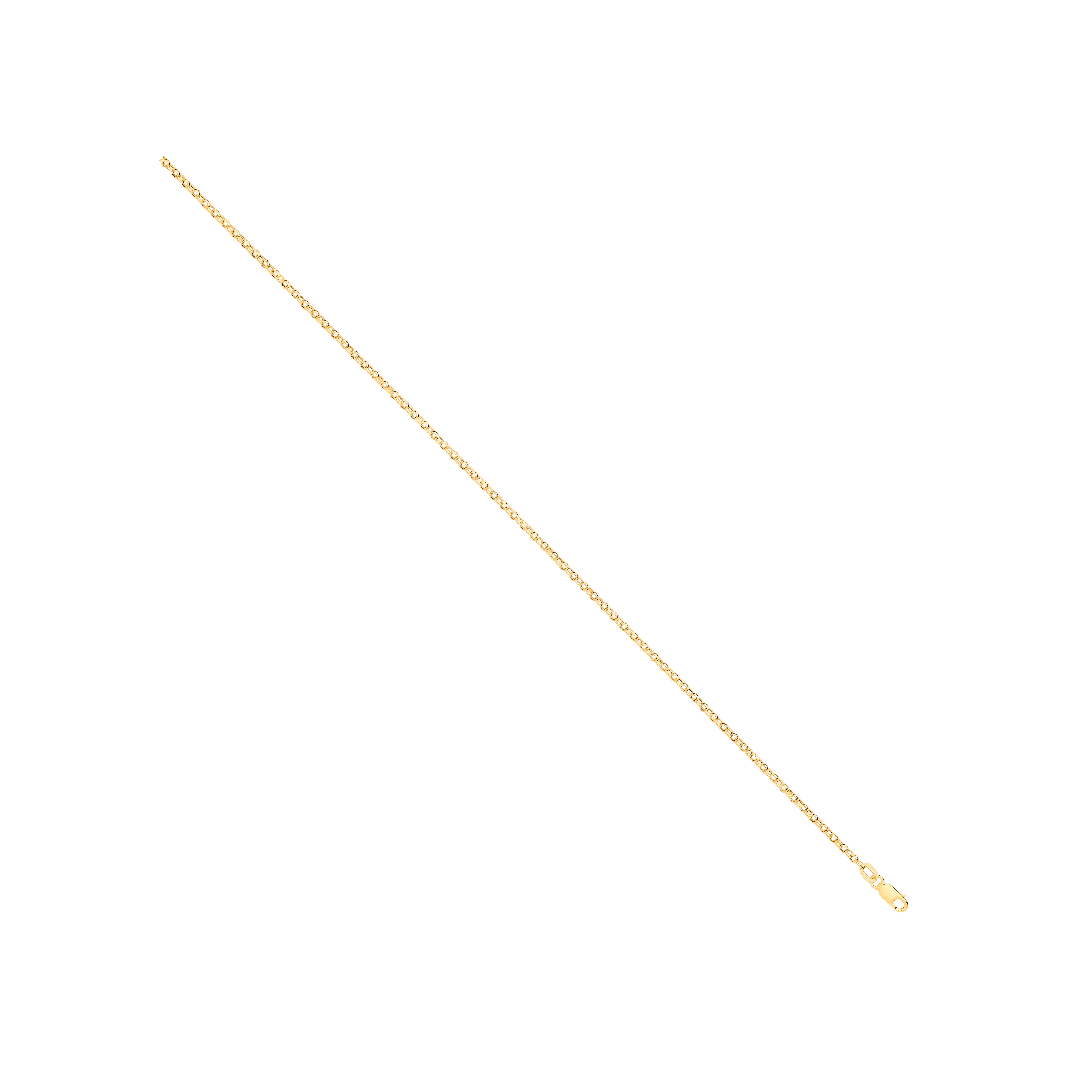 14ct Yellow Gold Hollow Round D/C Belcher 1.9mm Chain - 14ct Gold