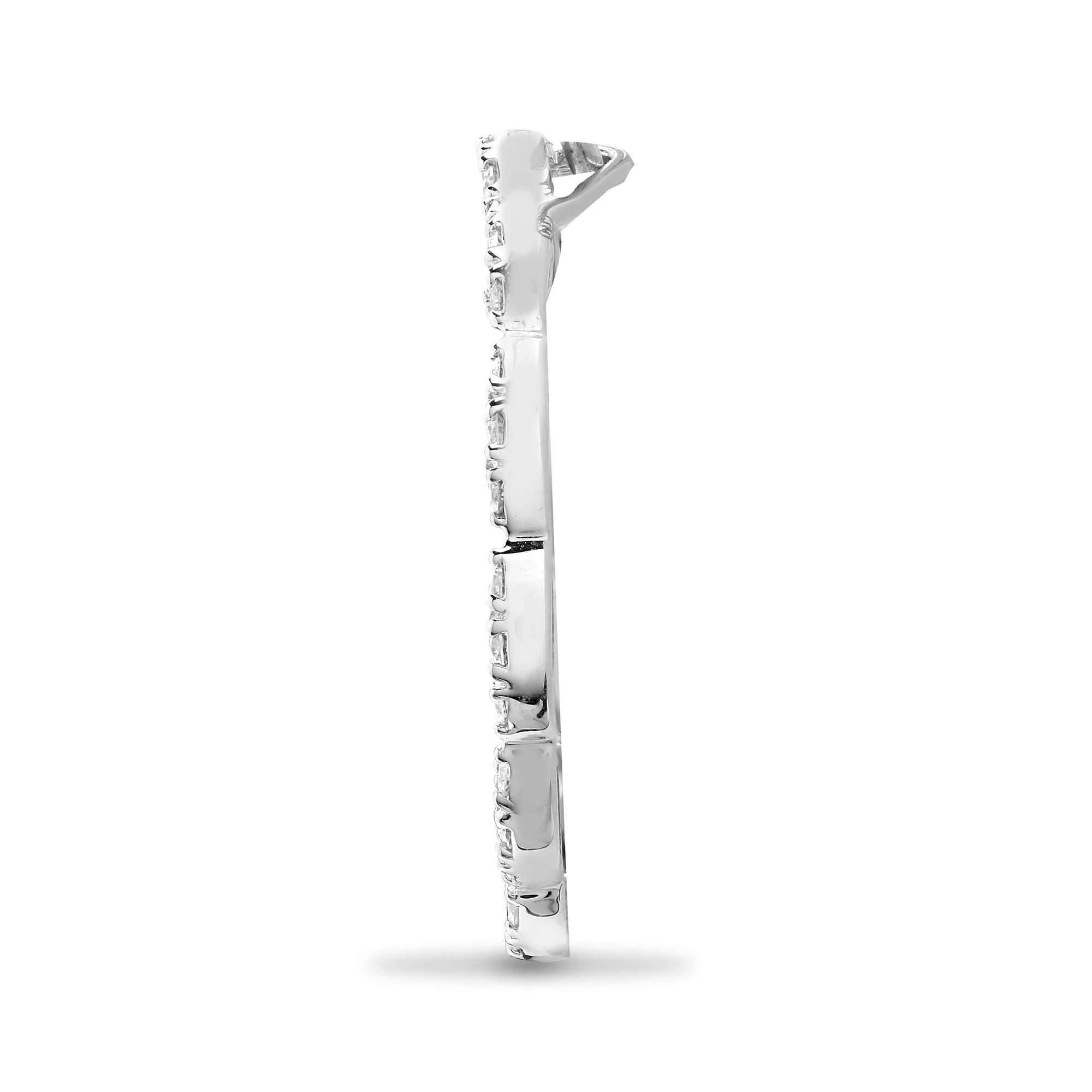 18ct White 0.38ct Natural Diamond Circle Pendant - Image 2