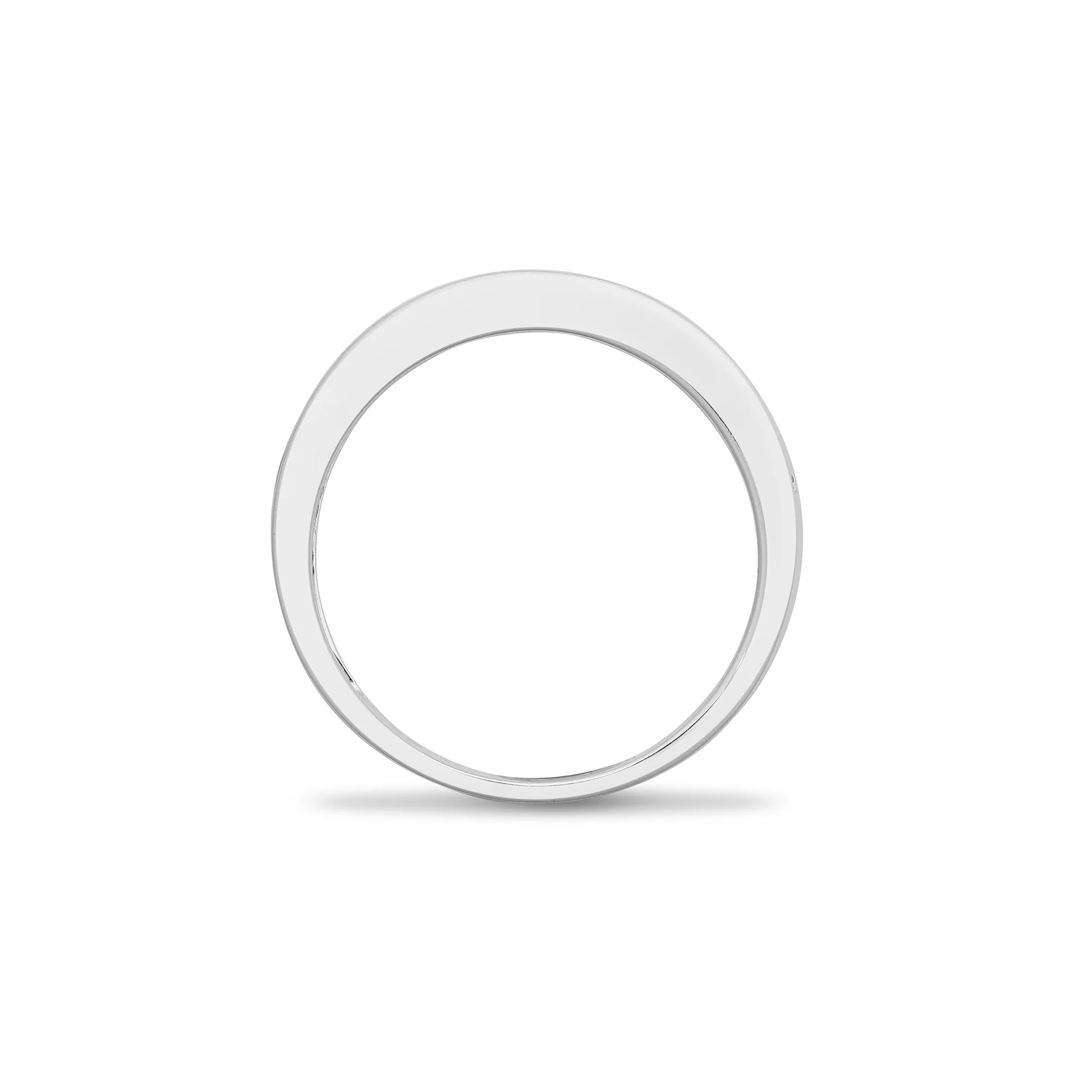 18ct White 0.50ct Natural Diamond Baguette 1\2 Eternity Ring - Image 2