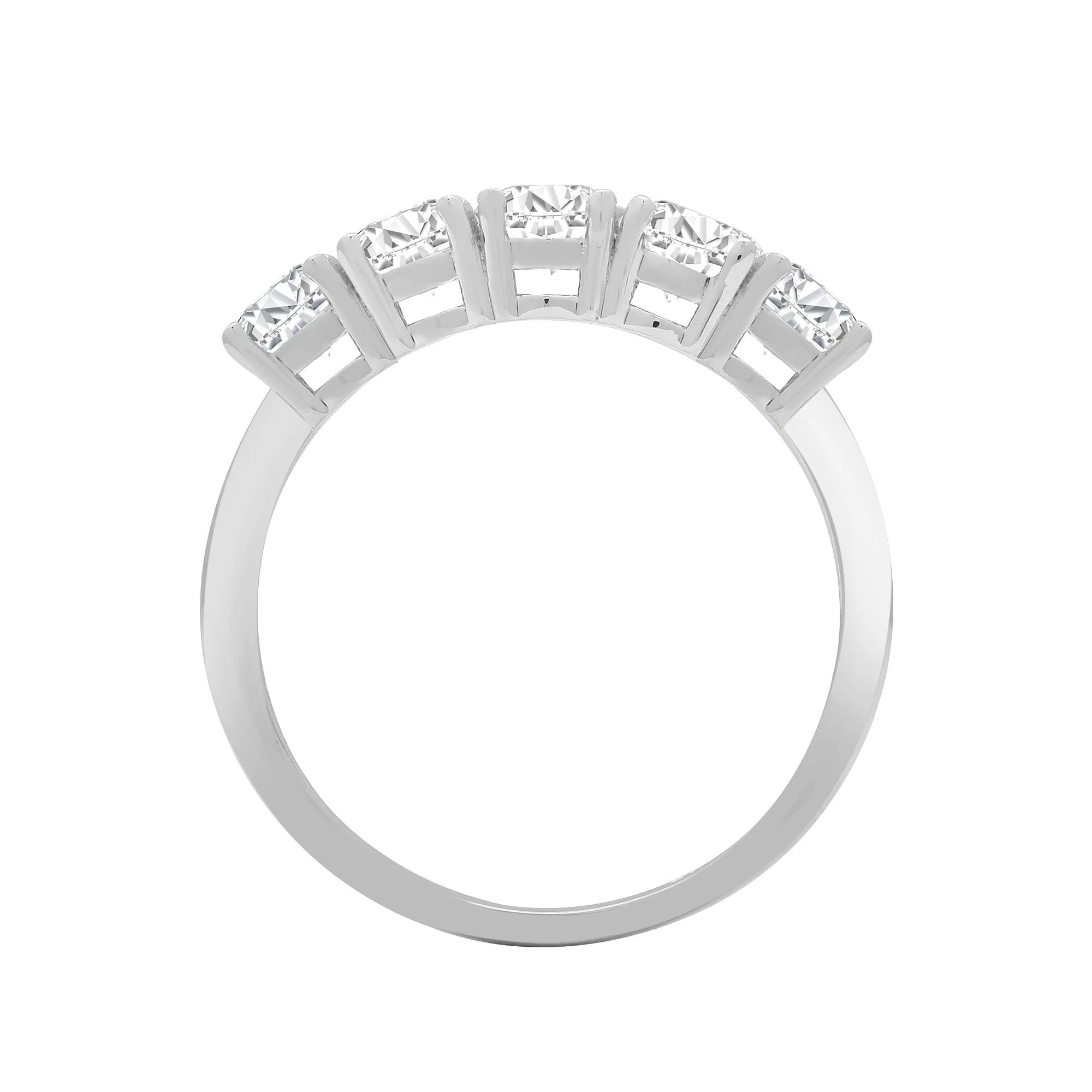 18ct White 1.00ct Natural Diamond 5 stone Ring - Image 2