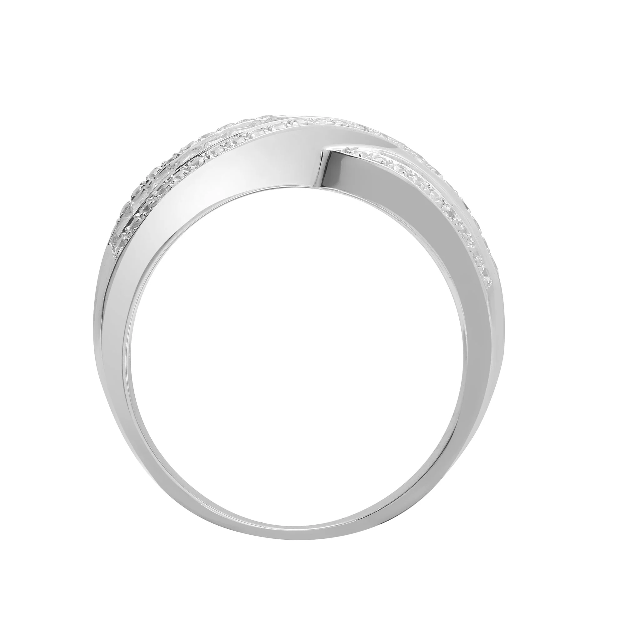 18ct White 1.09ct Round & Baguette Natural Diamond Ring - Image 2