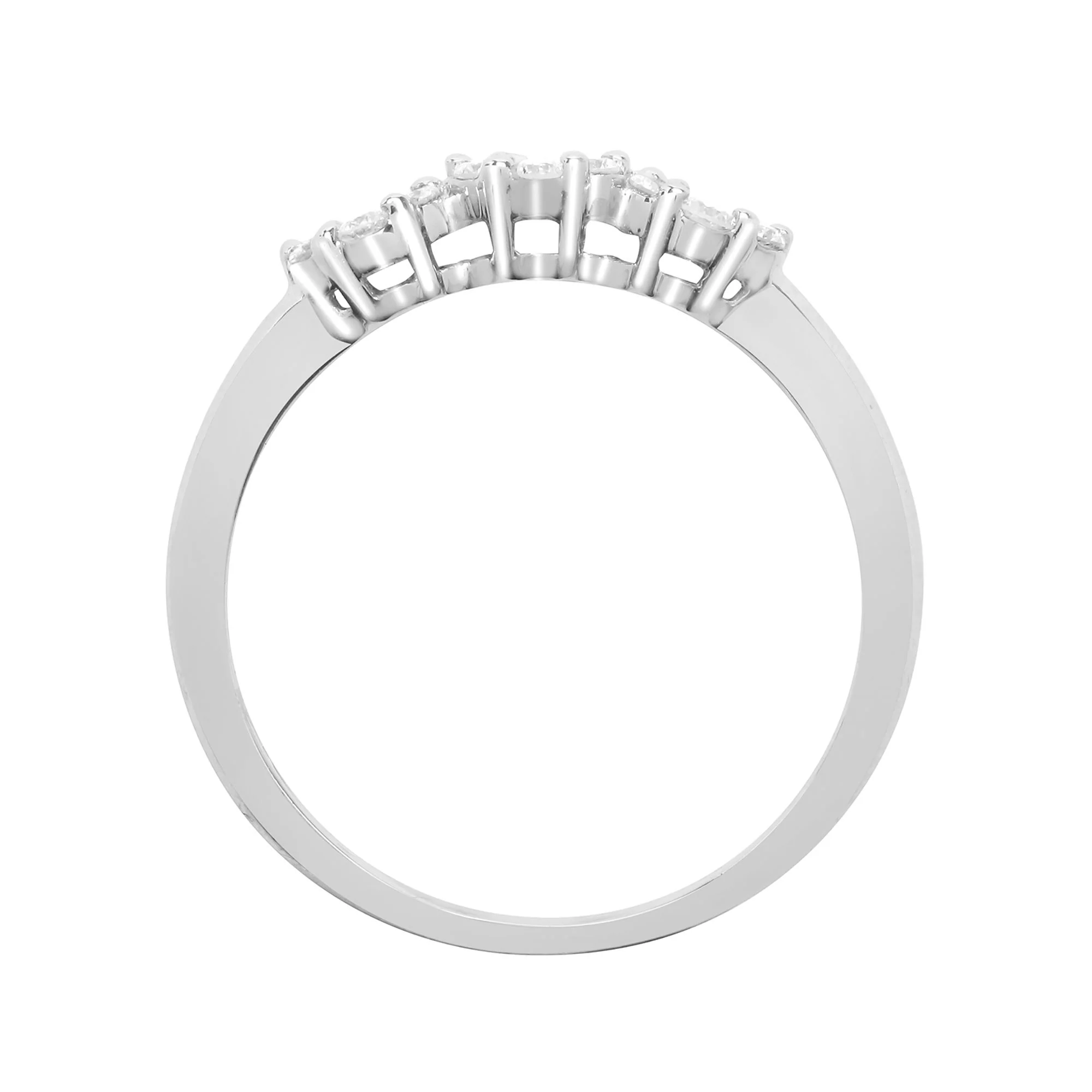18ct White 1.50ct Natural Diamond 3 x 7 Cluster Ring - Image 2