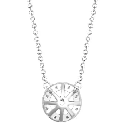 18ct White Gold 0.20ct Natural Diamond Halo Pendant with 16"-18" Chain Extender set with a 1.00ct J I1 Diamond - Image 3