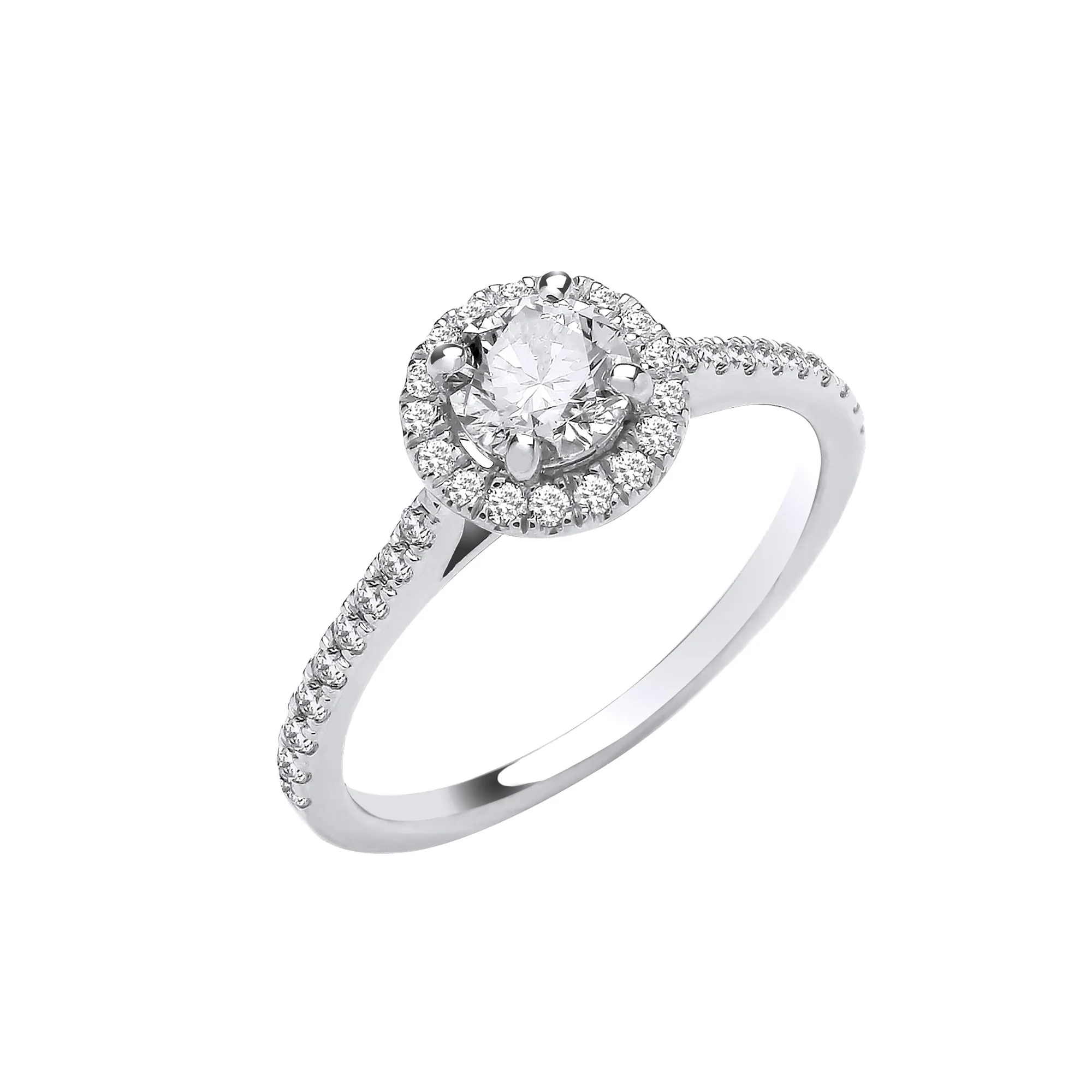 18ct White Gold 0.75ctw Ring - 18ct Gold