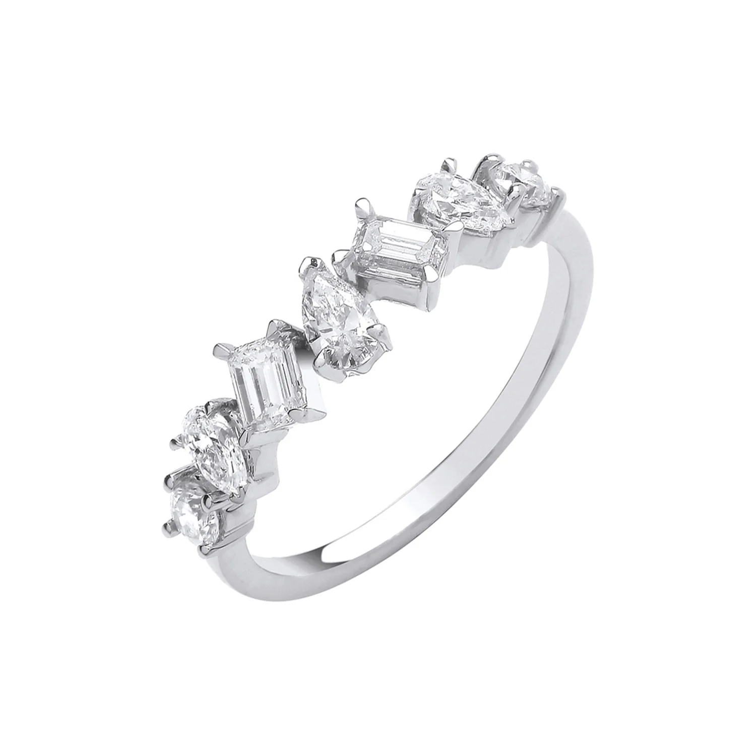 18ct White Gold 0.81ctw Fancy shape diamond ring - 18ct Gold