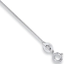 18ct White Gold 0.9mm Curb Chain - 18ct Gold