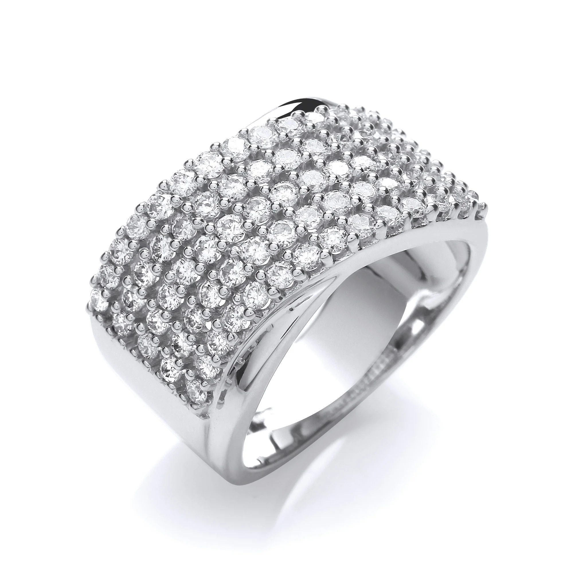 18ct White Gold 1.00ctw Diamond Half Eternity Ring - 18ct Gold - Image 2
