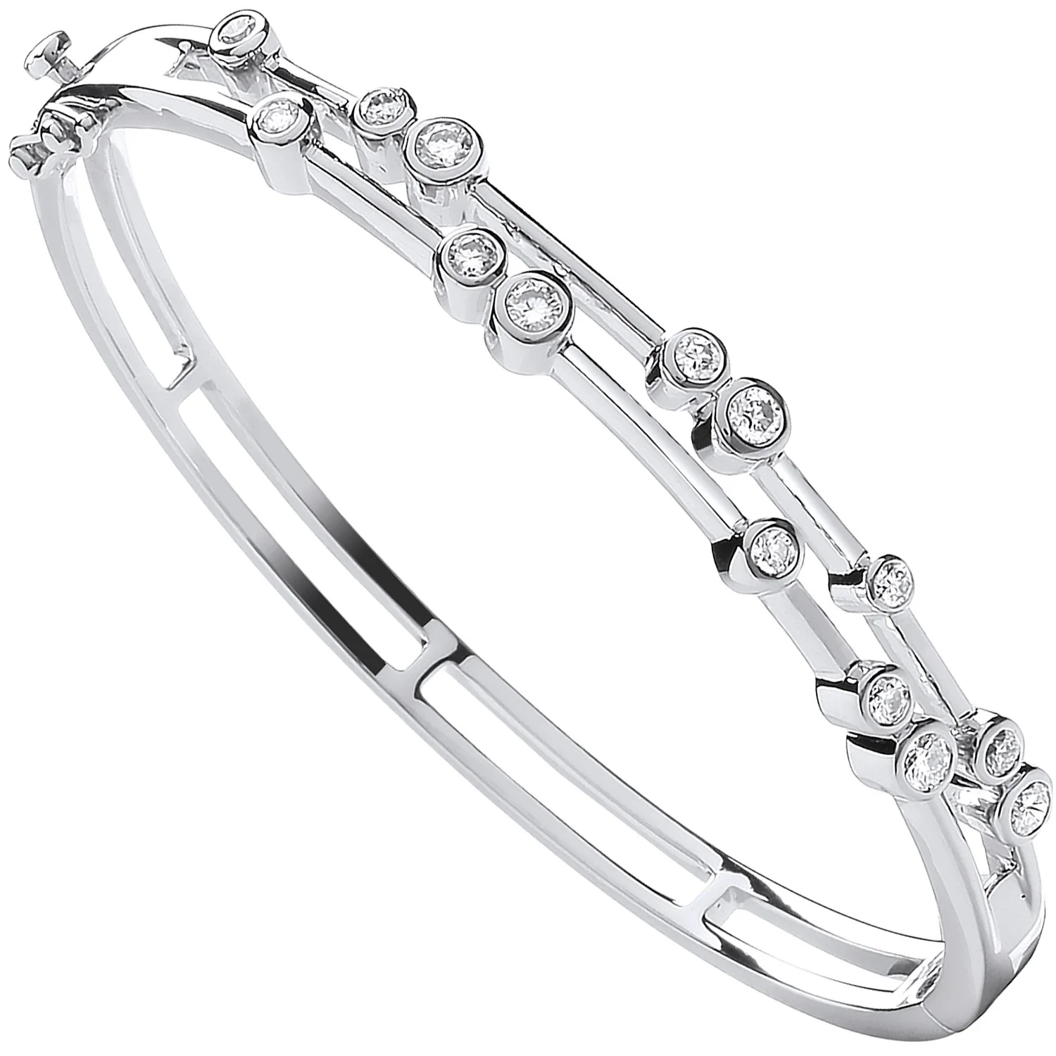 18ct White Gold 1.00ctw Dress Diamond Bangle - 18ct Gold - Image 2