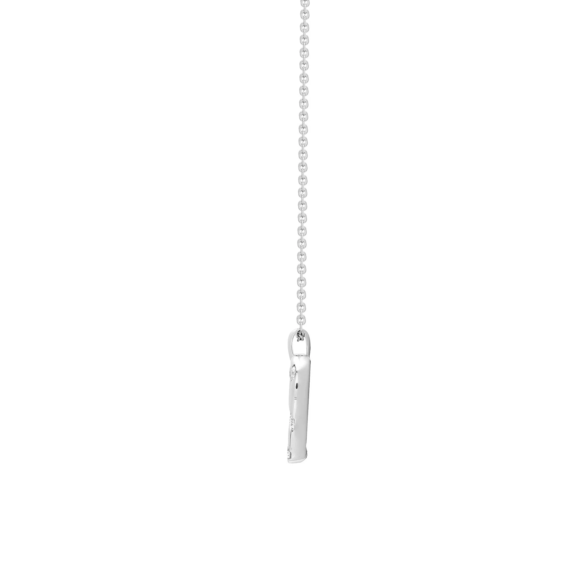 18ct White gold 15pt Natural Diamond pendant - 16" Chain included - Image 2