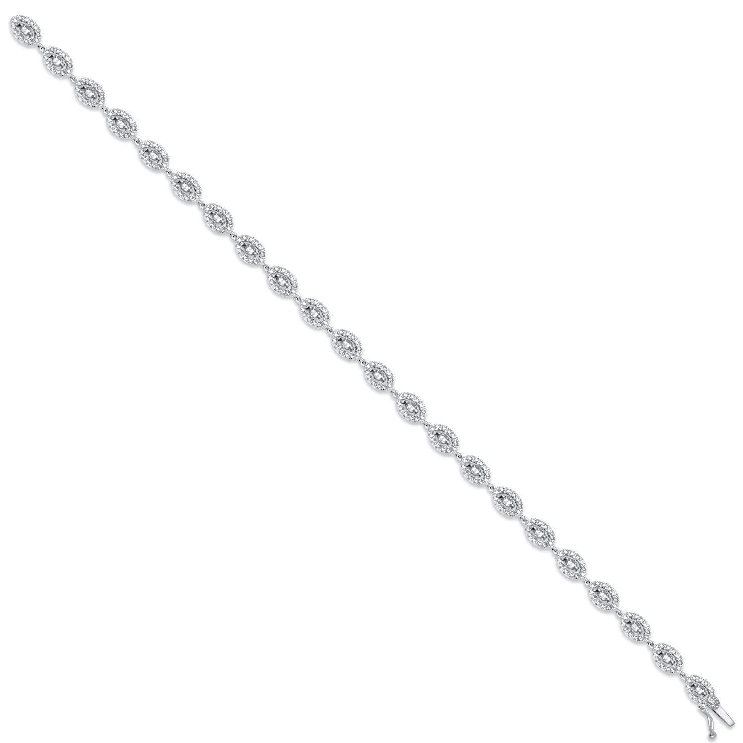 18ct White Gold 2.35ct G-VS Diamond Bracelet - 18ct Gold