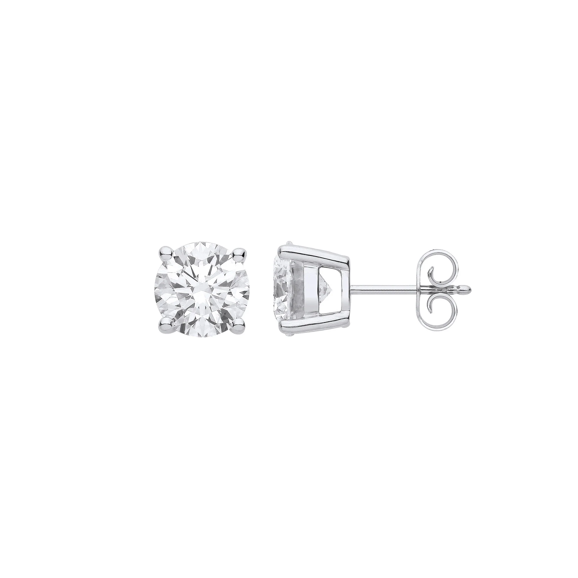 18ct White Gold 3.00ctw LAB GROWN Diamond Earrings IGI Certified - 18ct Gold