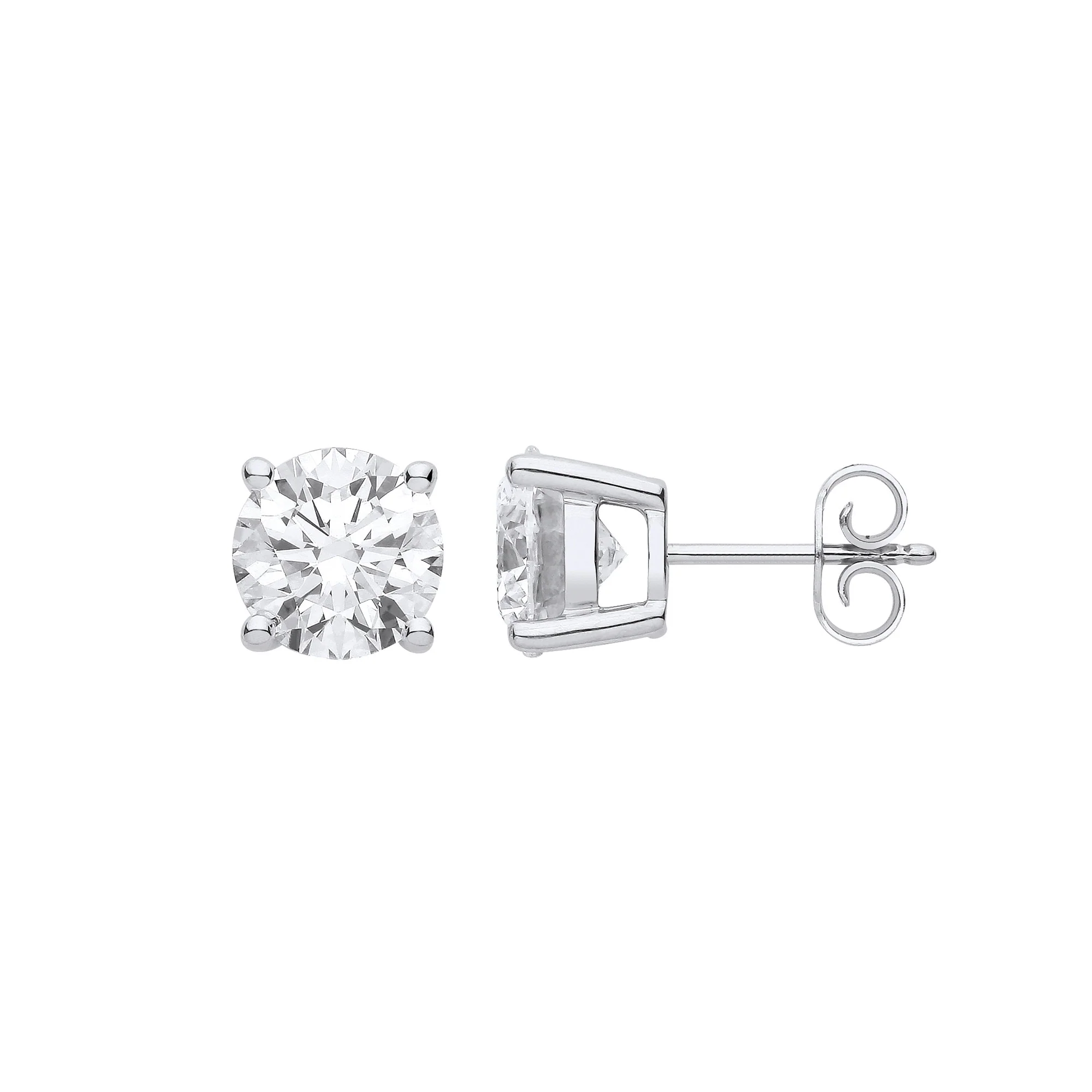 18ct White Gold 4.00ctw LAB GROWN Diamond Earrings IGI Certified - 18ct Gold