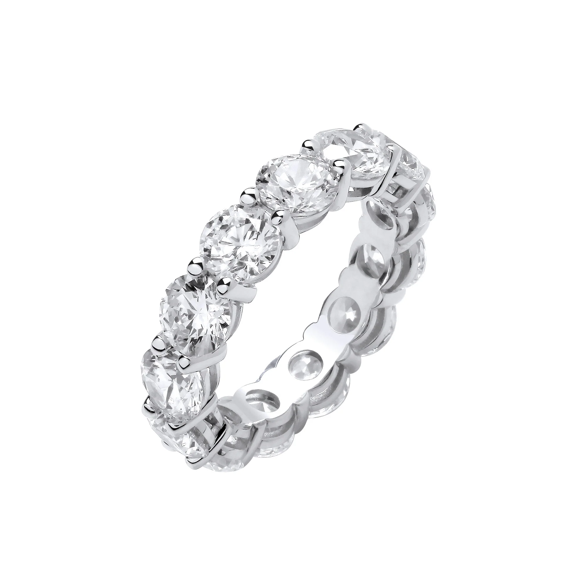 18ct White Gold 7.00ctw Brilliant Cut Lab Grown Diamond Eternity Ring IGI Certified - 18ct Gold - Image 4