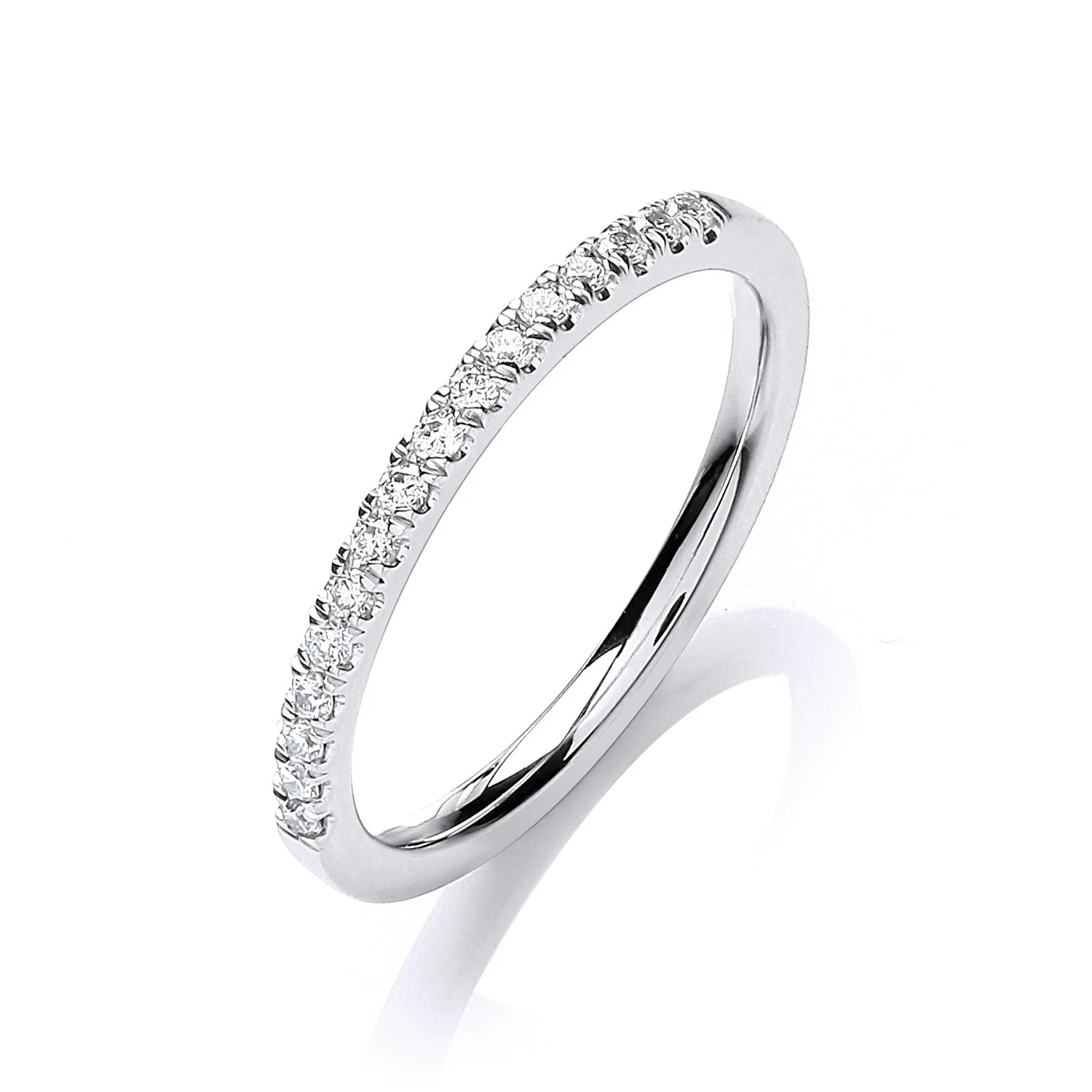 18ct White Gold half ET Diamond 0.16ct Ring - No Certificate - 18ct Gold