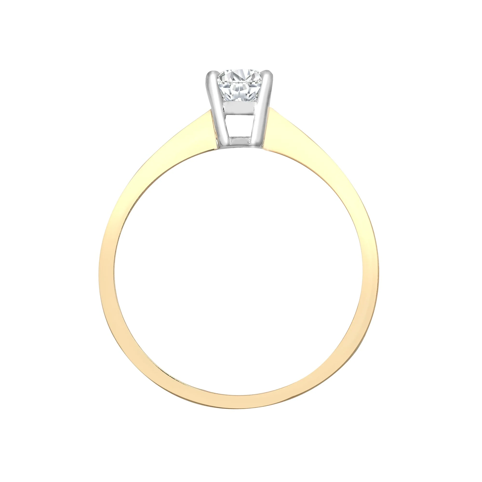 18ct Yellow Gold 50pts Solitaire Natural Diamond Ring - Image 2