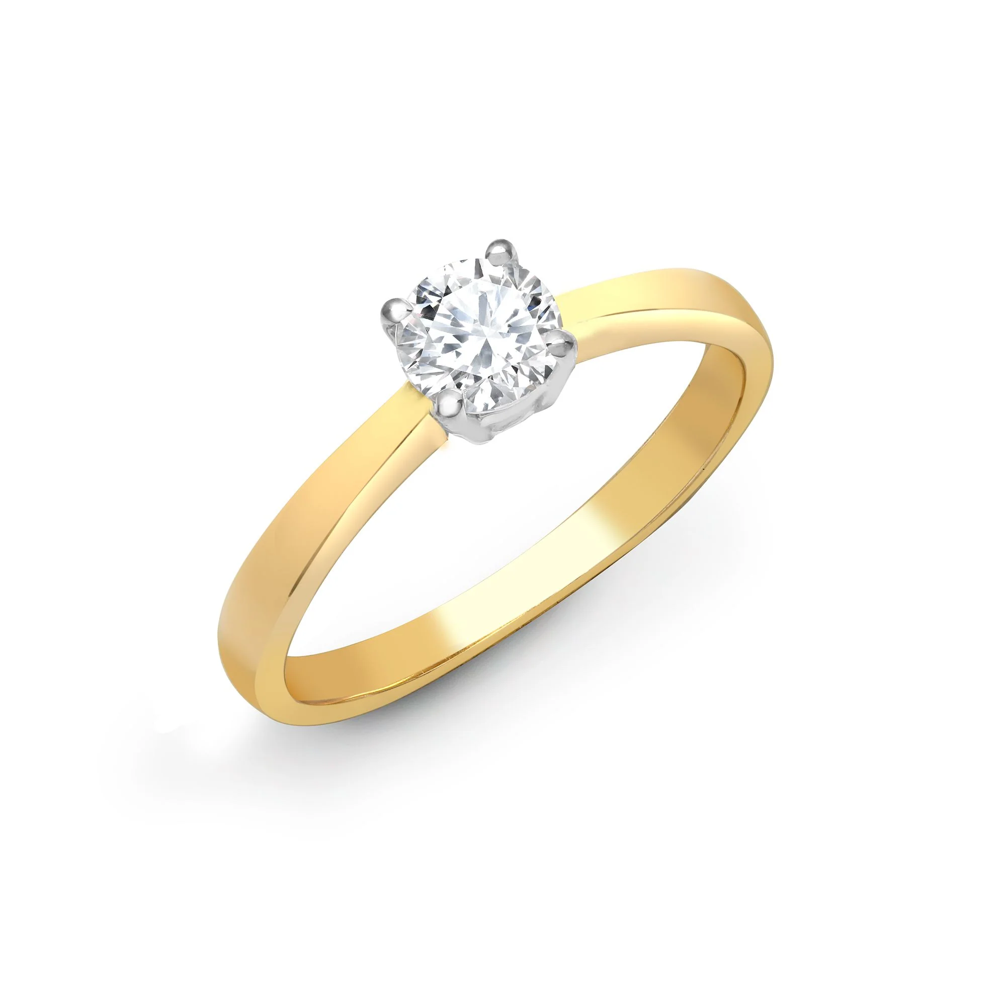 18ct Yellow Gold 70pts Solitaire Natural Diamond Ring