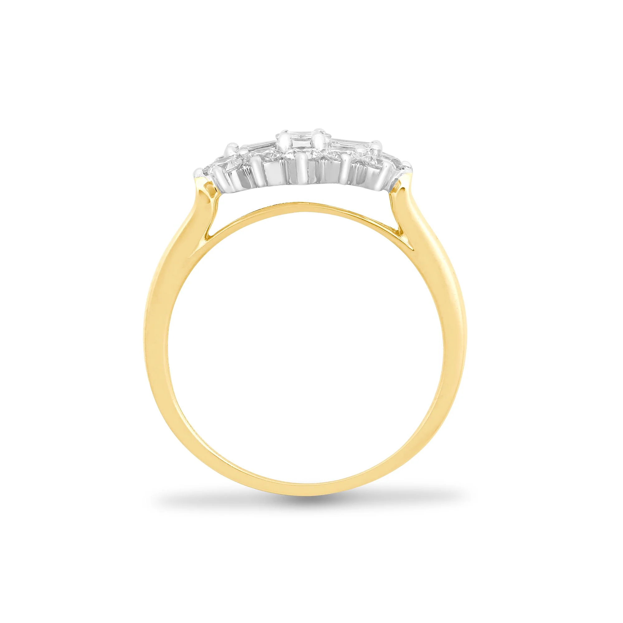 18ct Yellow & White 1.00ct Natural Diamond Boat Ring - Image 2