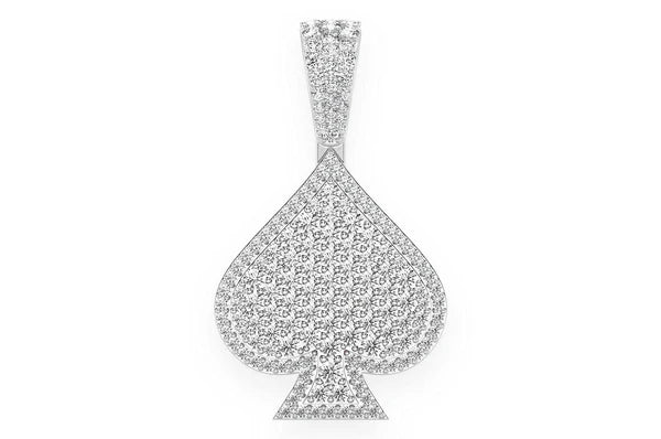 2.00ct Diamond Spade Double Layer Pendant 18K Solid Gold - Image 4