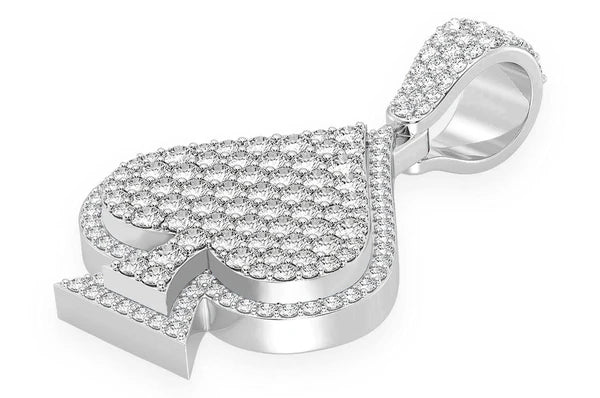2.00ct Diamond Spade Double Layer Pendant 18K Solid Gold - Image 5
