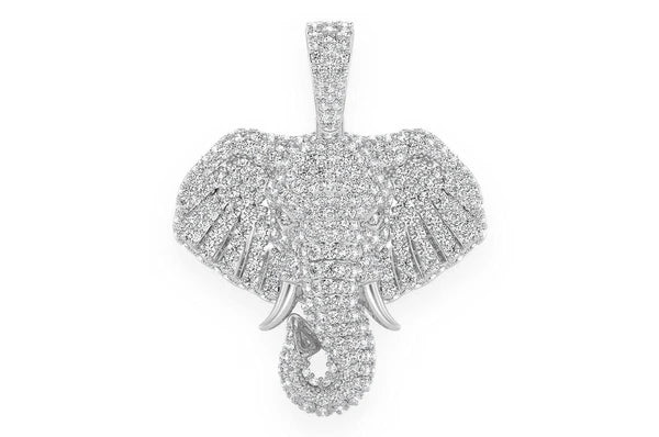 2.33ct Diamond Elephant Pendant 18K Solid Gold - Image 4