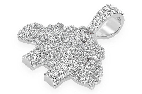 2.35ct Diamond Dinosaur Pendant 18K Solid Gold - Image 5