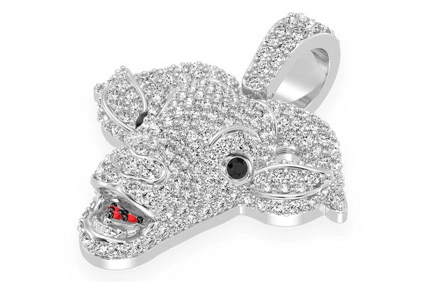 2.50ct Diamond Goat Head Pendant 18K Solid Gold - Image 5