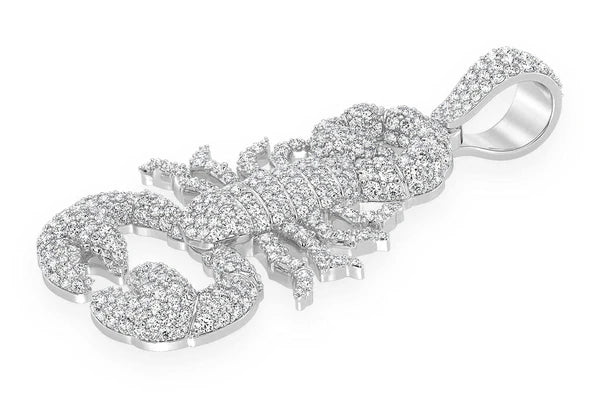 3.40ct Diamond Scorpion Pendant 18K Solid Gold - Image 5