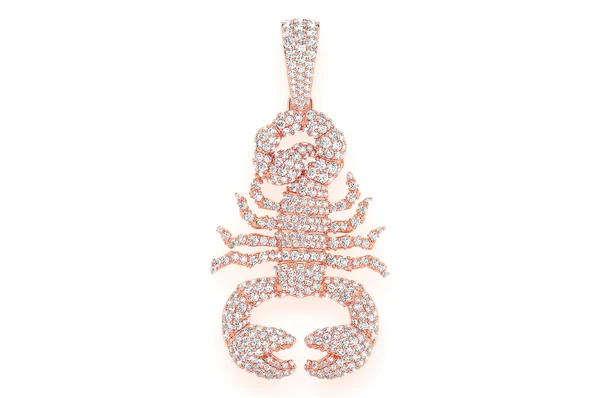 3.40ct Diamond Scorpion Pendant 18K Solid Gold - Image 7